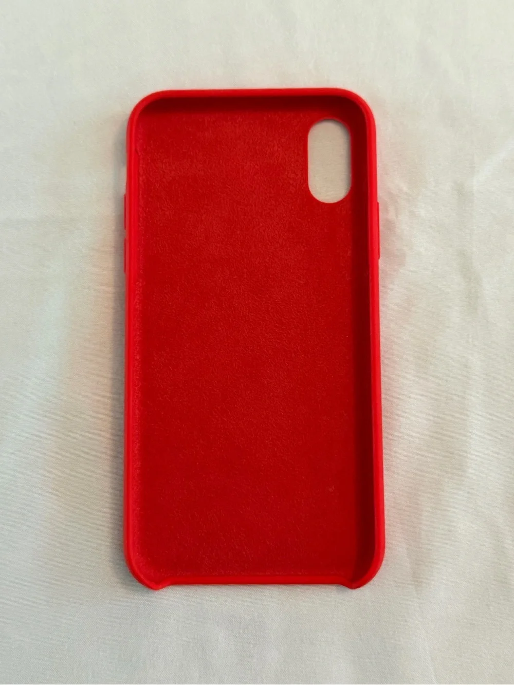 iPhone XS Red Silicone Phone Case